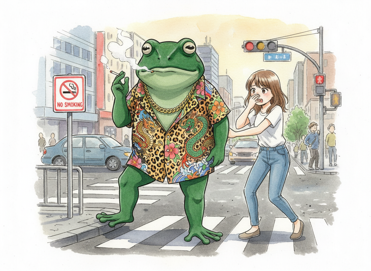 オラオラチンピラガエル feature 1